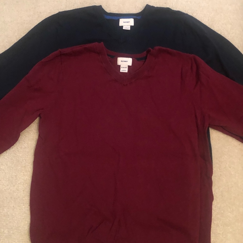 Old Navy Boys V-Neck sweater bundle. Size XL (14-16).